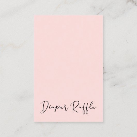 ピンクサボスフィエスタをテーマにしたオムツラッフルインサート 名刺 (裏面)