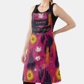 ピンクサボスフラワーゼンキッチンセレニティ エプロン (インサイチュ)