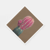 ピンクサボットフォト紙ナプキンス スタンダードランチョンナプキン (角)