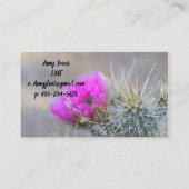 ピンクサボテン開花 名刺 (正面)