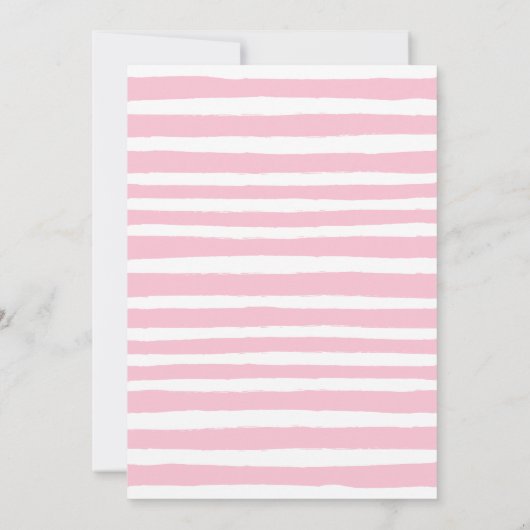 ピンクサマーかわいらしガールズ誕生日 招待状 (裏面)