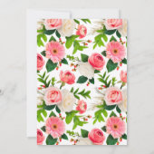 ピンクサマーかわいらしフローラ60誕生日 招待状 (裏面)