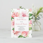 ピンクサマーガーデン牡丹、ダリア、バラブライダル カード (スタンド正面)