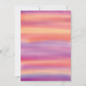 ピンクサマーサンセットニュートラルベビーシャワー招待状 招待状 (裏面)