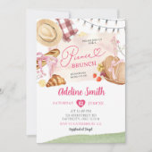 ピンクサマーパティスリーピクニックブライダルシャワーブランチ 招待状 (正面)