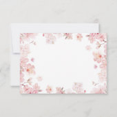 ピンクサマーフローラアイスクリームテーマサンキューカード サンキューカード (裏面)