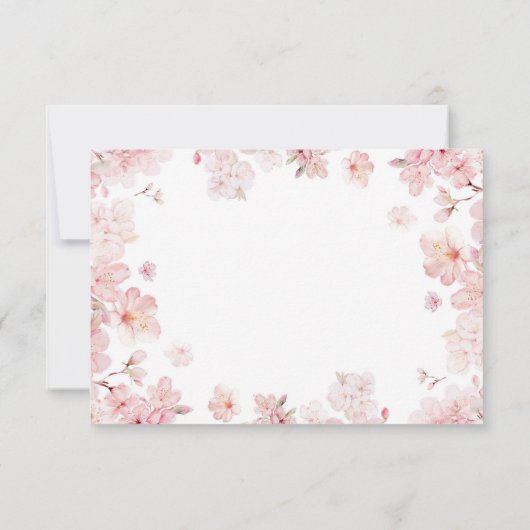 ピンクサマーフローラアイスクリームテーマサンキューカード サンキューカード (裏面)