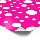 ピンクサマー水玉模様 ポスター (コーナー)