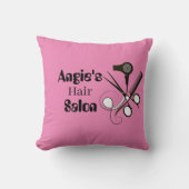 ピンクサロパーソナライズされたニスト装飾用クッション クッション (正面)