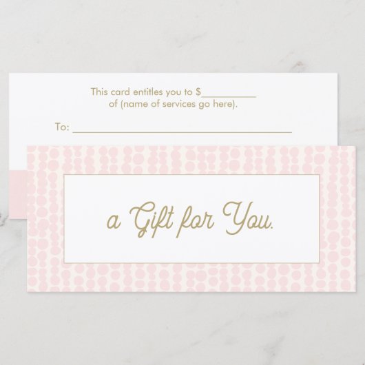 ピンクサロンスパギフト券 (正面/裏面)