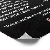 ピンクサロン価格表 ポスター (角)