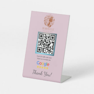 ピンクサロンGoogleレビューカウンタスタンドテンプレート 台座サイン