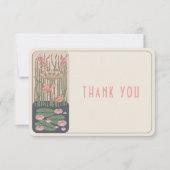 ピンクサンキューカードベルエポックドラゴンフライ結婚ズ 招待状 (正面)