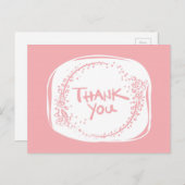 ピンクサンキューカード ポストカード (正面/裏面)