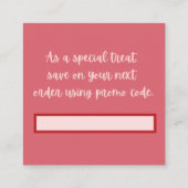 ピンクサンキューサンキューサンキューカード スクエア名刺 (裏面)