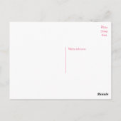 ピンクサンキューブラッドハウンド子犬はがき ポストカード (裏面)