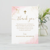 ピンクサンキュー金ゴールドクロスガール確認 サンキューカード (スタンド正面)