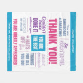 ピンクサンキュー フリースブランケット (正面(横))