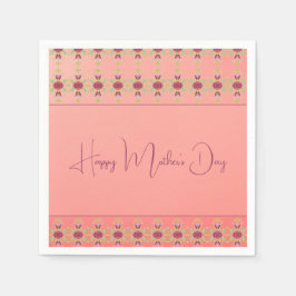 ピンクサンゴとブルゴーニュ スタンダードカクテルナプキン