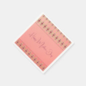 ピンクサンゴとブルゴーニュ スタンダードカクテルナプキン (角)