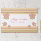 ピンクサンゴハッピーバースデーランチョンマット ペーパーパッド (インサイチュ)