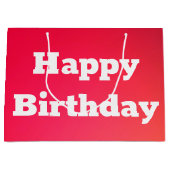 ピンクサンゴハッピーバースデー抱き枕 ラージペーパーバッグ (正面)