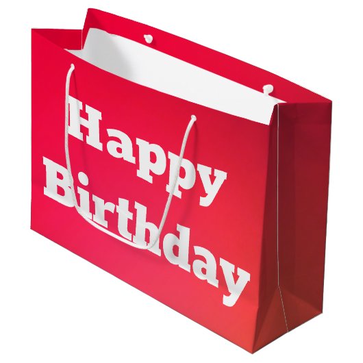 ピンクサンゴハッピーバースデー抱き枕 ラージペーパーバッグ (正面アングル)