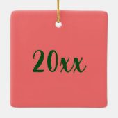 ピンクサンゴバラ自然写真花壇 セラミックオーナメント (裏面)