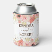 ピンクサンゴバラ葉と金ゴールドの結婚フローラ 缶クーラー (缶裏面)