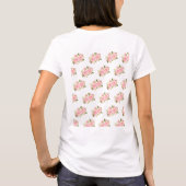 ピンクサンゴフローラメイド・オブ・オーナー（花嫁付き添い人）Tシャツ Tシャツ (裏面)