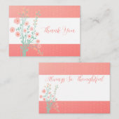 ピンクサンゴ及びターコイズフローラ ノートカード (正面/裏面)