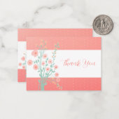 ピンクサンゴ及びターコイズフローラ ノートカード (正面/裏面インサイチュ)