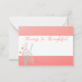 ピンクサンゴ及びターコイズフローラ ノートカード (裏面)