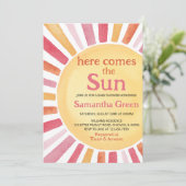 ピンクサンシャインベビーシャワー 招待状 (スタンド正面)