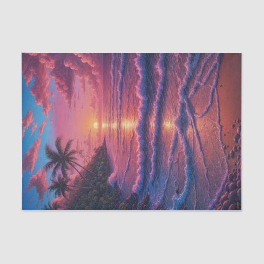 ピンクサンズビーチコーブデクページ | 熱帯ビーチ 薄葉紙 (正面)