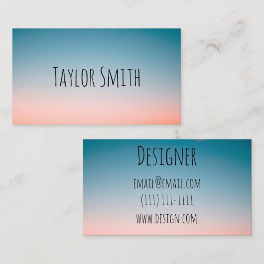 ピンクサンセットの名刺 名刺 (正面/裏面)