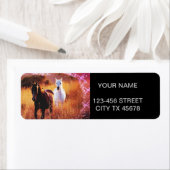 ピンクサンセットウエスタンカントリーギャロピンホース ラベル (インサイチュ)