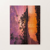 ピンクサンセットオブハワイビーチ ジグソーパズル (縦)