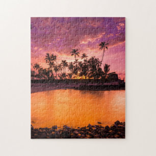 ピンクサンセットオブハワイビーチ ジグソーパズル