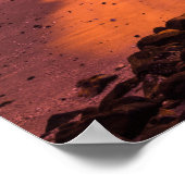 ピンクサンセットオブハワイビーチ ポスター (角)