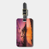 ピンクサンセットオブハワイビーチ ラゲッジタグ (正面縦)