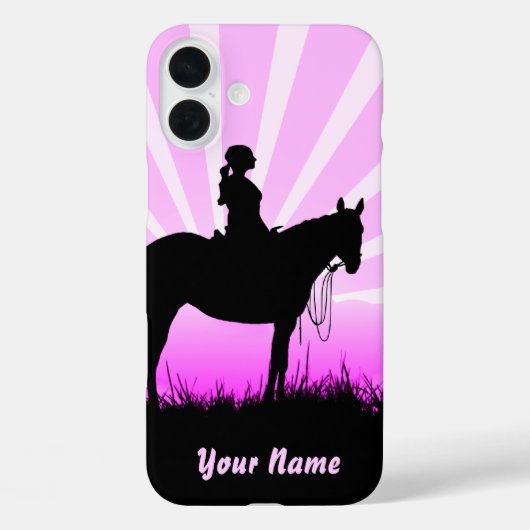 ピンクサンセットカウガールiPhoneケース Case-Mate iPhoneケース (裏面)