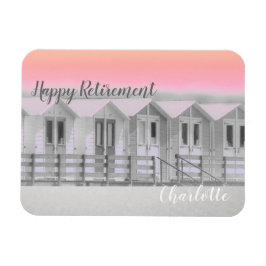 ピンクサンセットコーンワルビーチハット退職祝い マグネット