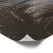 ピンクサンセット海ビーチパーム写真ポスター ポスター (角)