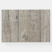 ピンクサンセット開花フローラ結婚フレームズゲストブック ゲストブック (裏面)