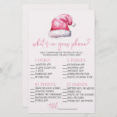 ピンクサンタあなたの電話の赤ちゃんシャワーゲームに何がある 便箋 (正面/裏面)