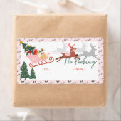 ピンクサンタのそりとトナカイのピーキングなし ラベル (インサイチュ)