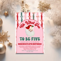 ピンクサンタのクリスマス5歳の誕生日おめでとう