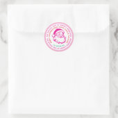 ピンクサンタのワークショップシールガールズギフトシール ラウンドシール (バッグ)