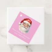 ピンクサンタクロースカスタムガールズクリスマスパーティー フェイバータグ (インサイチュ)